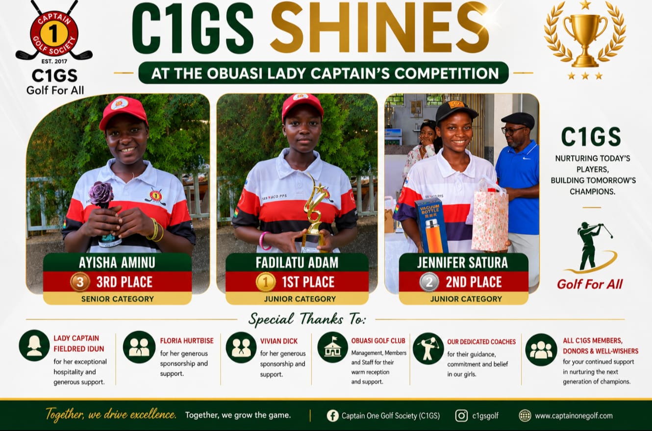 C1GS young golfers at the Obuasi Lady Captain's Competition